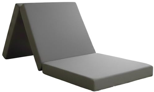 Supreme Quality Foam Z Bed Folding Mattress – Big Size Foldable Mattress Guest Bed for Adults Soft & Supportive Tri-fold for Spare Room, Camping, Sleepovers (Grey, 31.5 x 76.5 x 5.5)