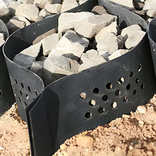 Skalbar grusmatta 5 cm hög genomtränglig vaxkaka geo-celler uppfartstabilisator för grusjord och lera, idealisk för trädgård gård och landskapsarkitektur (2 m till 10 m bred)