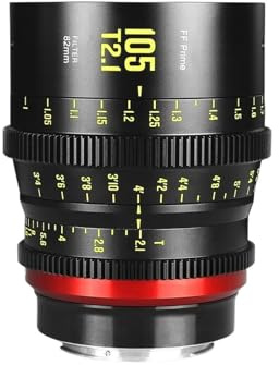camera lens, 16/24/35/50/85/105/135mm T2.1/2.5/2.4Cine Lens,Compatible For Full Frame Cinema Camera Systems,in parts(105mm,RF)