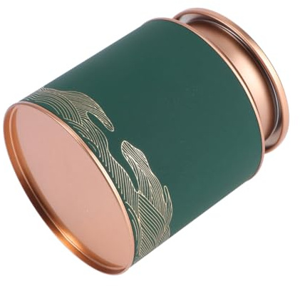 Toyvian Petite Boîte à Thé Ronde Scellée en Fer-blanc Vert 1pc | Boite Thé Vrac, Boîte de Rangement Multifonctionnelle, pour Menthes et Présent