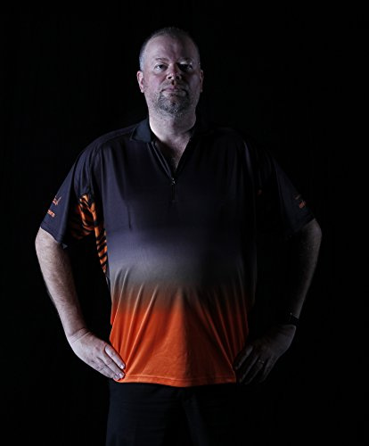 Enhörningsspelare dart-skjortor inklusive Gary Anderson, Raymond Van Barneveld, Michael Smith och Kim Huybrechts Orange 3X-L