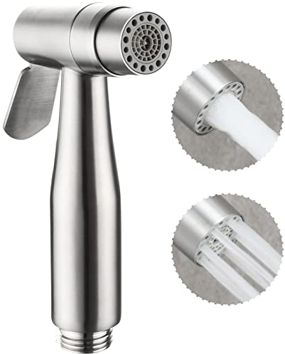 CIENCIA Hand Bidet Sprayer Premium Edelstahl Sprayer Shattaf - Nur Bidet Spray Kopf für WC, Wasser WC Reinigung Attachments, WS024A
