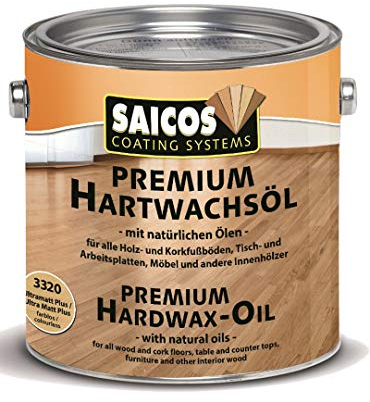 SAICOS Premium Hartwachsöl 3320 Ultramatt Plus farblos, 2,50 Liter