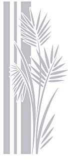 GRAZDesign Fenstertattoo Wellness Banner mit Palmen-Blätter, Glastüren Aufkleber Badezimmer, Glastattoo Folie für Duschkabine / 117x50cm