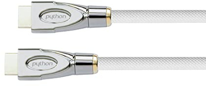 PYTHON Series PREMIUM AKTIVES High-Speed-HDMI Anschlusskabel mit Ethernet - REDMERE CHIPSATZ - 4K2K / UHD / Ultra HD @ 30 Hz - KUPFERLEITER, 3D, 3-fach geschirmt, Nylongeflecht - WEISS - 15 m