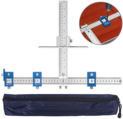 CAMWAY Localizzatore di Perforazione Guida di Foratura per Trapano per Legno Dima di Posizione Strumento per Misurazione Foratura per Falegname Lavorazione del Legno