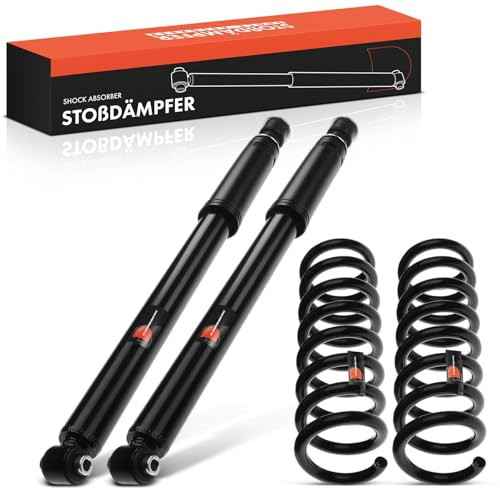Frankberg 2x Stoßdämpfer + 2x Fahrwerksfeder Hinten Links Rechts 553356 | 583mm Gasdruck; Kompatibel mit E-Klasse W211