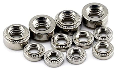 10 Stück 304 Edelstahl Einpressmutter Presseinsatz Nietmutter M2 M2.5 M3 M4 M5 M6 M8 Nutsert Platte 0,8–3,2 mm