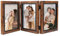 Shampsen 3 Bilderrahmen 13x18 Bilderrahmen Collage Braun mit Scharnier Dreifach Faltbarer Rahmen Tischplatte Schreibtisch-Display, Geschenk für Mutter, Freund