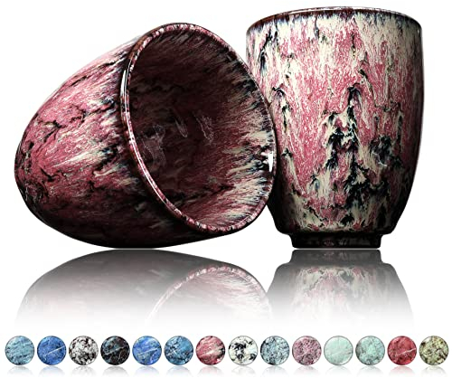 Ganzoo Tasse à Café en Céramique Design Sans Anse 200ml, Tasse à Thé Avec Motif Moderne (Tiziano)