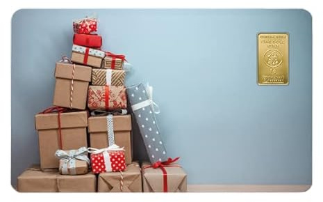 Goldbay 1 Gramm gold Geschenkkarte Weihnachten III Fg. 999,9