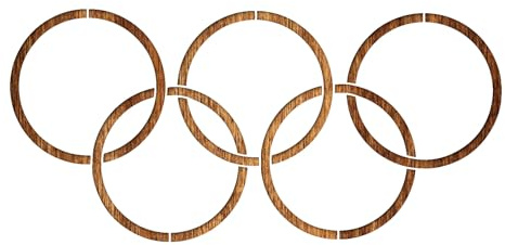 Schablone aus Kunststoff 21 x 30 cm aus Mylar Olympische Ringe