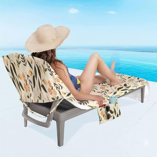 Schonbezug Für Gartenliege Strandliegenauflage Frottee Liegenauflage Garten Sonnenliege Handtuch Mit 2 Taschen Sporthandtuch Für Strand Garten Schwimmen (Color : A)