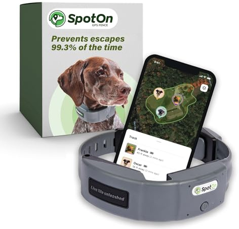 SpotOn Omni GPS Dog Fence Collar, Large Dogs 19-26 Inch Neck