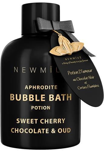 Premium Bubble Bath - Long Lasting Foaming Bubbles - Romantic Bath for Couples - Love Cherry Chocolate & Oud Moisturizing - Relaxing Stress Relief - Calming Self Care Spa Gift for Birthday Christmas