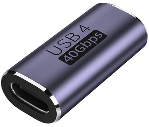 Mepsies Adaptador USB C Hembra a Hembra, Acoplador USB C, Conector Extensor de Cable USB C, Soporta Transmisión 40Gbps, Carga de 100W, 8K/60Hz, Compatible con Thunderbolt 4/3, MacBook Pro/Air y Más