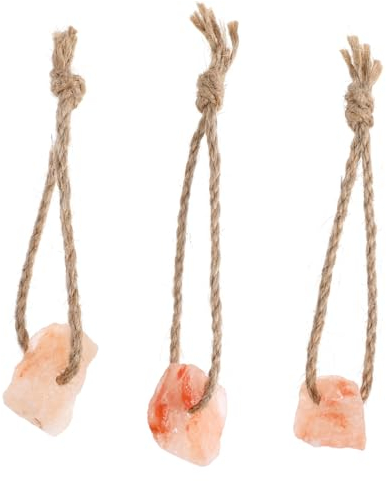 CIYODO 3 Stück Salz Mineral Kauspielzeug Mit Seil Für Kleintiere Eichhörnchen Zahnreinigung Spielzeug Haustierbedarf