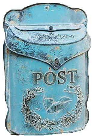 Vintage Wall Mailbox，Exquisite Shape Drop Box，Double Opening Hanging Mailbox，3D Embossed Moire，beautiful and Functional