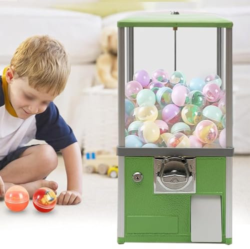 Dispensador De Bolas De Chicle Para Niños, Máquina Gashapon, Máquina Gacha, Dispensador Automático De Cápsulas, Adecuado Para Almacenar Caramelos Planos Con Un Diámetro Inferior a 45 Mm,Green