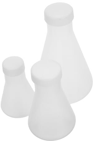 Vaguelly 3pcs Boy Girl's Flask Toy Plastic Conical Flask for Science Education Wide Mouth Laboratory Plastic Erlenmeyer for Boys and Girls School Experiments and Playtime