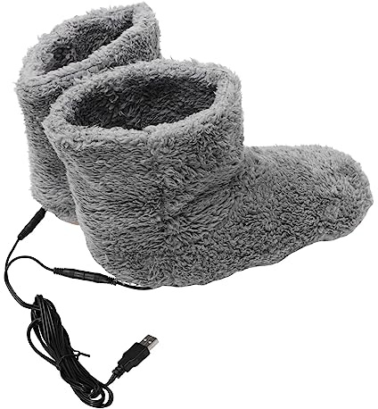 SKISUNO Elektroheizschuhe Mit Usb-aufladung Warme Schuhe Für Herren Beheizte Schuhe Für Alltag Plüschige Fußwärmer Für Winter Sicher Und Zu Tragen