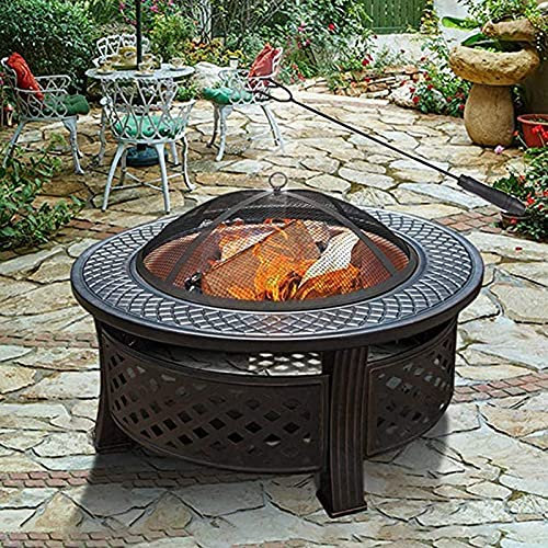 Bracieri da Giardino con Barbecue, Barbecue a Carbone, Stufa da Esterno, fornello in Metallo, Legna, bracieri all'aperto