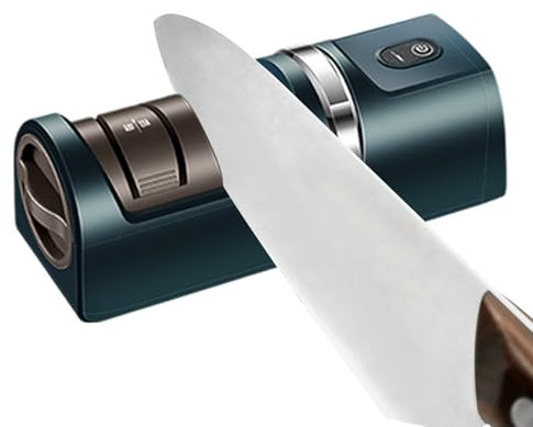 Aprendedor de cuchillos eléctricos: afilador eléctrico ajustable, afilador de cuchillos profesionales de 18 cm - Skintore de alta precisión de 12W para acero inoxidable, uso prolongado de la cocina de
