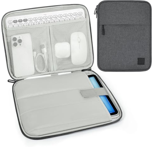 Dadanism 9-11 Tablet Tasche Hülle mit Polsterung, Space Grau | für iPad Air 11 M4/M3, iPad Pro 11 M5/M4, iPad (A16) 11, iPad 10. Gen/Air 5/Air 4 10,9, iPad 10,2, Galaxy Tab A11+ 11
