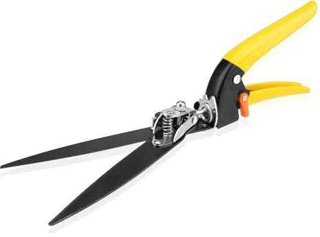 Upgraded Grass Shears Rotatable 180°, Grass Trimming Shears, Hand Grass Clippers, Gardening Scissors for Garden, Lawn Edges