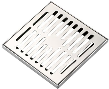 Grille De Puisard Carrée En Acier Inoxydable 304 Pour Système De Drainage De Tranchée Extérieur, Couvercle De Puits Décoratif Pour Cour Et Allée, Disponible En Tailles De（Style 4-Lxwxh-35X35X1.3Cm）