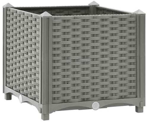 Woonisher Jardiniere sur Pieds en Lit surélevé de Jardin rouillé 480x80x45 cm Acier corten, Jardinière Rectangulaire Haute pour Jardin Et Balcon, Jardinière sur Pied 480x80x45 cm
