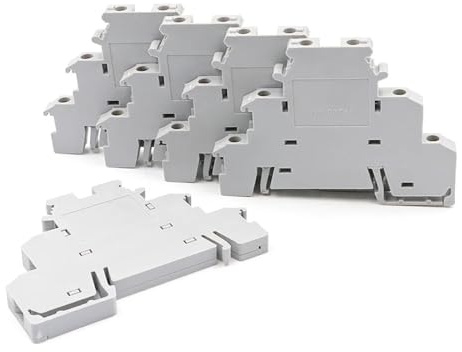 Morsettiera for guida DIN da 50 pezzi DIKD 1,5, 1,5 mm², morsetto a vite a 3 livelli for interruttori C45/DZ47 e armadi di controllo industriali