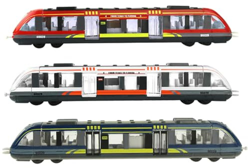 Hohopeti 3 Trenini Elettrici Simulazione per Anni Giocattoli Educativi Colorati e Sicuri Treno Leggero e Divertente per Appassionati