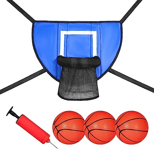 Zxpjkyu Trampolin Basketballkorb Trampolin Zubehör mit Basketballpumpe Langlebig