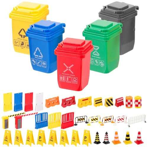 VICASKY Jouets Éducatifs pour Garçon Fille Mini Panneaux de Signalisation Routière Plastique Jouets Apprentissage Sécurité Routière pour Filles et Garçons