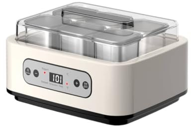 predolo Yogurtiera Digitale Base Nera Yogurtiera in Vetro Angoli Arrotondati Elettrodomestico Cucina