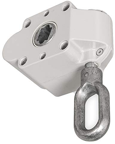 DIWARO.® | Schneckengetriebe für Markisen | 7:1 | RAL 7035 (lichtgrau) | 13mm Innenvierkant | mit Endanschlag | Markisengetriebe