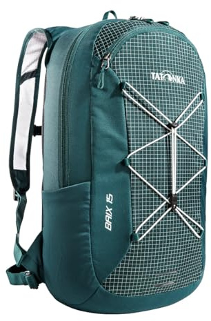 Tatonka Fahrradrucksack Baix 15L - Kleiner, leichter Outdoor-Rucksack mit Helmhalterung und 15 Liter Volumen - Damen und Herren (teal green)