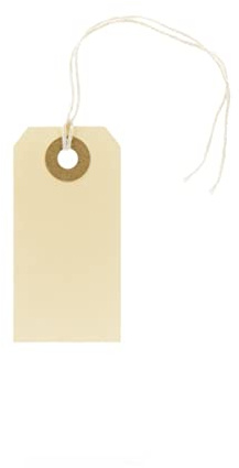 1.000 Manila-Hängeetiketten 80x40mm mit Naturfaden beige-braun | Hängeetiketten, 80x40mm, Naturfaden eingefädelt, beige-braun, eingefaedeltem Naturfaden