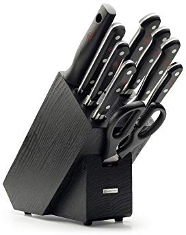 WÜSTHOF Classic Messerblock mit 9 Artikeln, Schwarze Esche