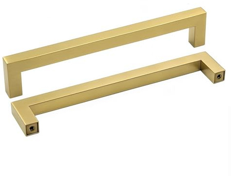 Goldenwarm 2 Pack Brass Kitchen Cabinet Handle160 Hole Centers Gold Bathroom Kitchen Door Handles