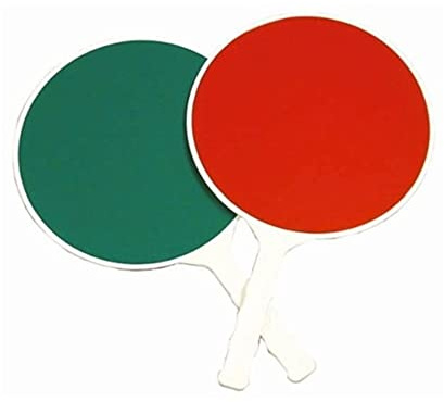 Paletta da cantiere edile stradale moviere di segnalazione traffico diametro 300 mm - rosso verde