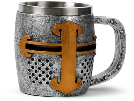 Puckator Dekorativer Krug - mittelalterlicher Ritter - Gold und Silber