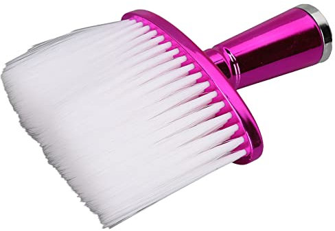 Brosse de coupe de cheveux galvanoplastie fibre légère poils doux poche brosse de coiffure cou plumeau rose rouge coiffure