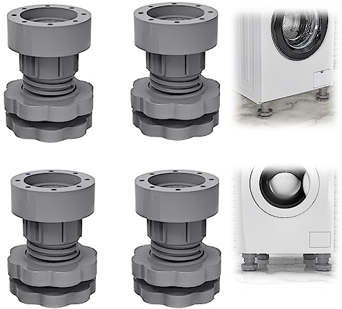 4PCS Tapis Anti Vibration Machine a Laver, Patins Amortisseurs Antivibration, Support Machine à Laver Sèche-Linge Universel, Tampons à Pied Anti Vibration Lave Linge Pour SéChoirs, Réfrigérateur