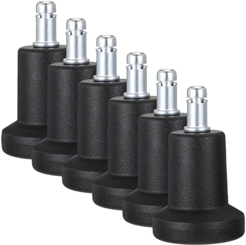 Ciieeo 6pcs Office Chair Casters Fixed Feet Plug-in Locking Furniture Wheels Levelers Non-slip Desk Chair Replacement for Household and Office Use