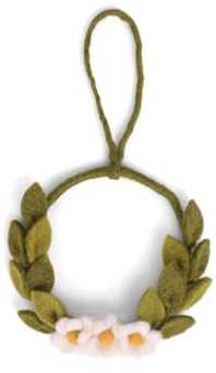 Filzkranz, Türkranz, Frühlingsdeko, Fairtrade, Handmade, Geschenkidee, Mitbringsel, Gastgeschenk, Osterdeko (klein)