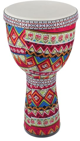 SAFIGLE Mini-Djembe-Trommel Trommel Im Afrikanischen Stil Handtrommel Percussion Kongo-Stardard-Größe Klopftrommel Musikinstrument Lernspielzeug Für Kinder Erwachsene Anfänger 8 5 Zoll