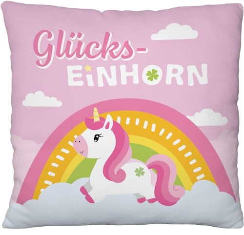 Plüschkissen Motiv Einhorn