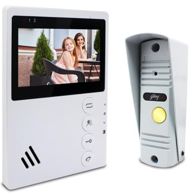 ANJIELO SMART Wired Video Intercom System,4.3 Inches Video Doorbell Camera with Monitor,Support Unlock, Monitoring, Dual-Way Intercom,night vision,Waterproof